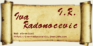 Iva Radonoćević vizit kartica